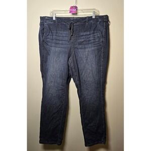 Torrid Womens Jogger Dark Wash Jeans Blue Denim Drawstring Plus Size 2X‎ Regular